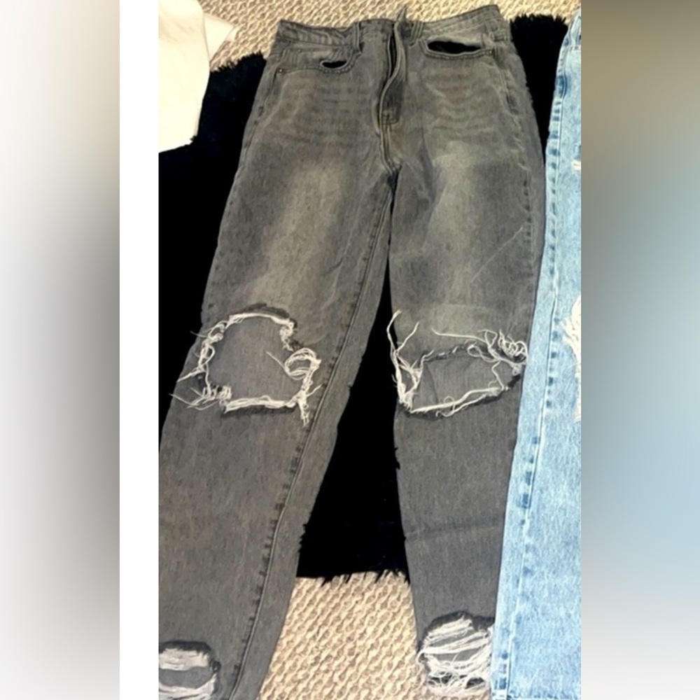 Gray Ripped Jeans